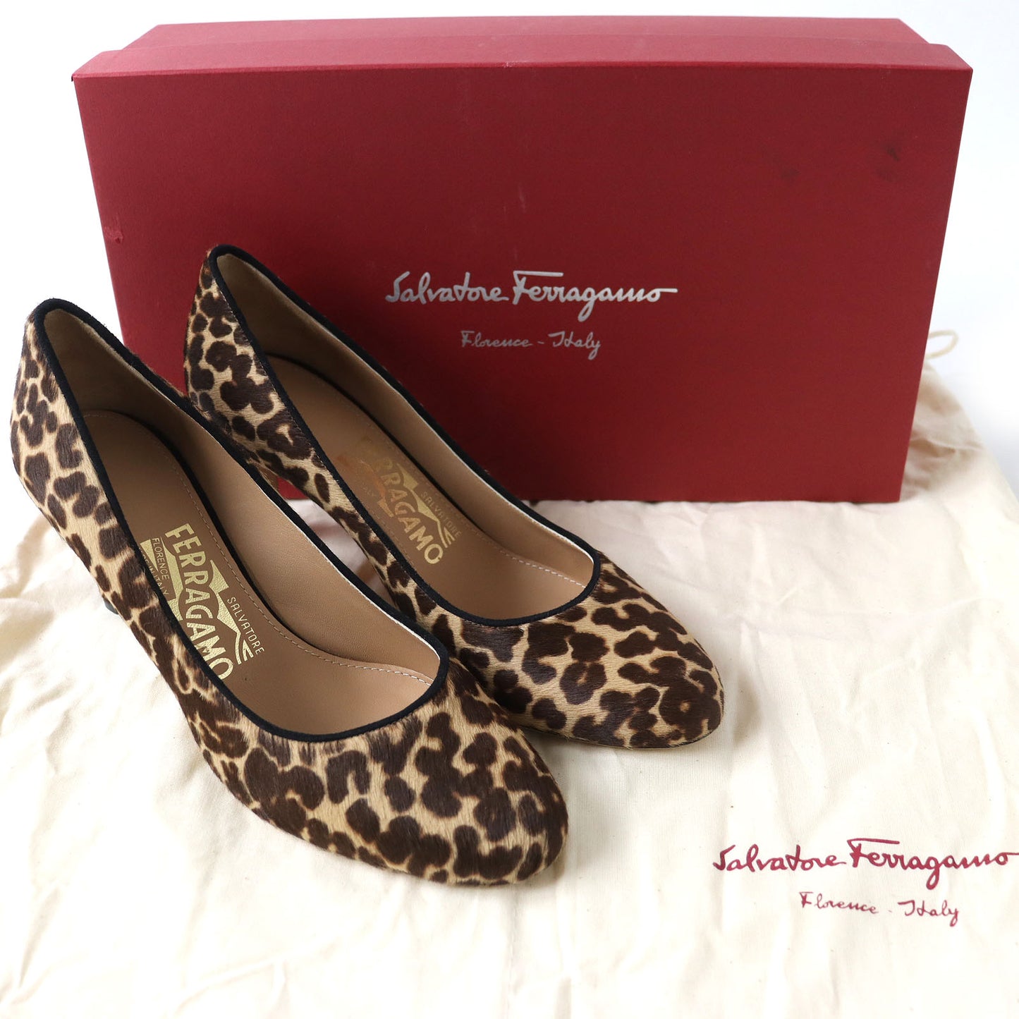 Salvatore Ferragamo pumps leather Brown type 5