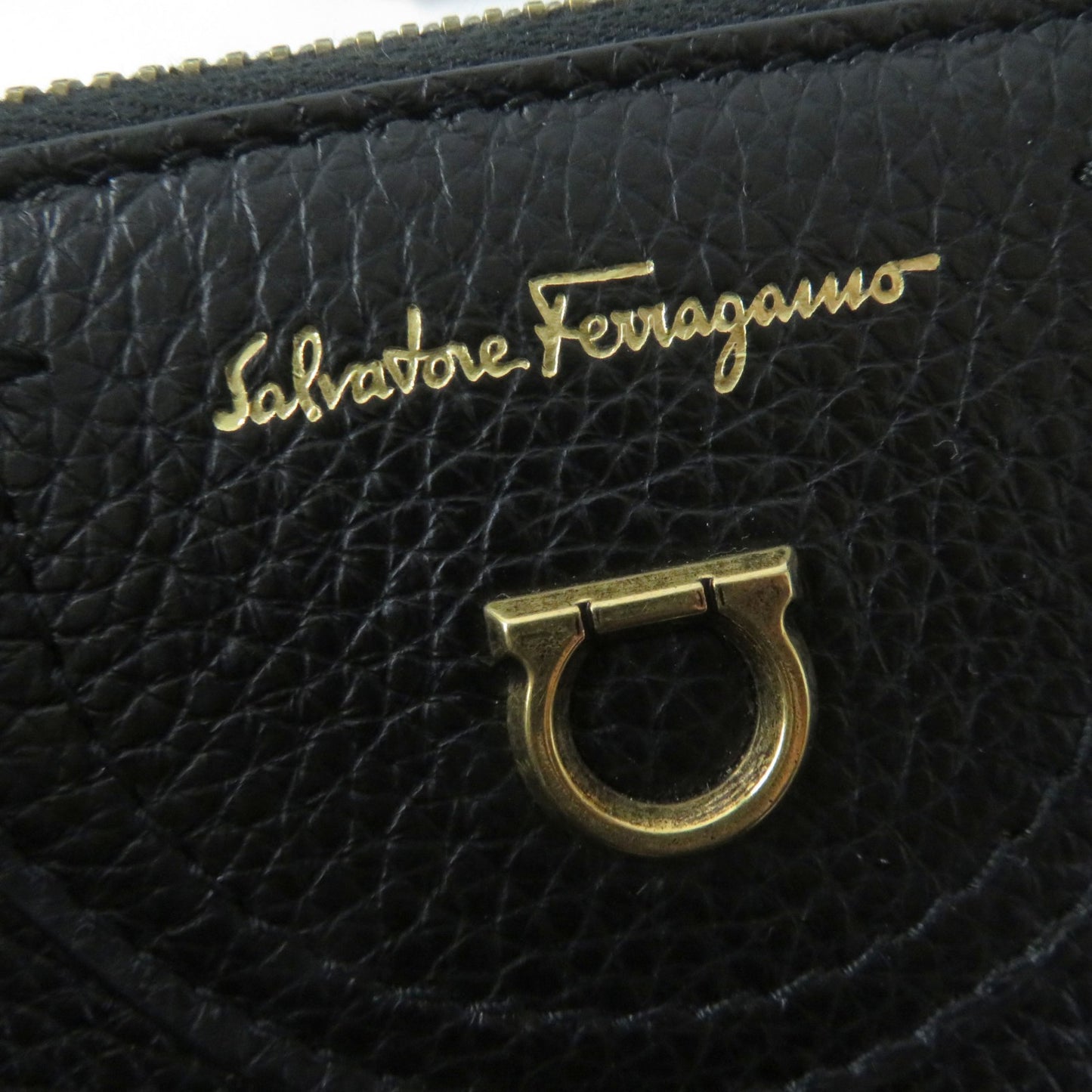 Salvatore Ferragamo Shoulder Bag leather black travel