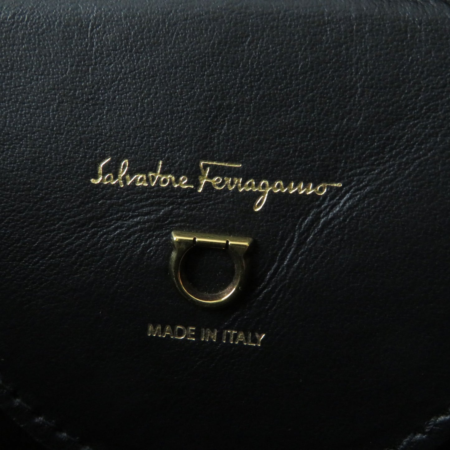 Salvatore Ferragamo Shoulder Bag leather black travel