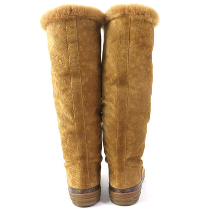 LOUIS VUITTON boots Mouton Camel Snowball line 36