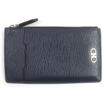 Salvatore Ferragamo Coin case 660569 leather Dark navy