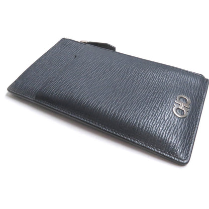 Salvatore Ferragamo Coin case 660569 leather Dark navy