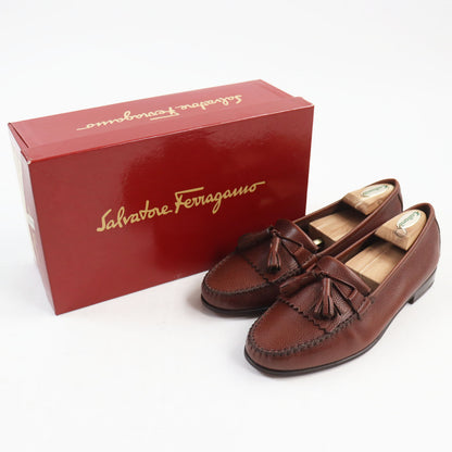 Salvatore Ferragamo loafers leather Brown PIETRO 8.5