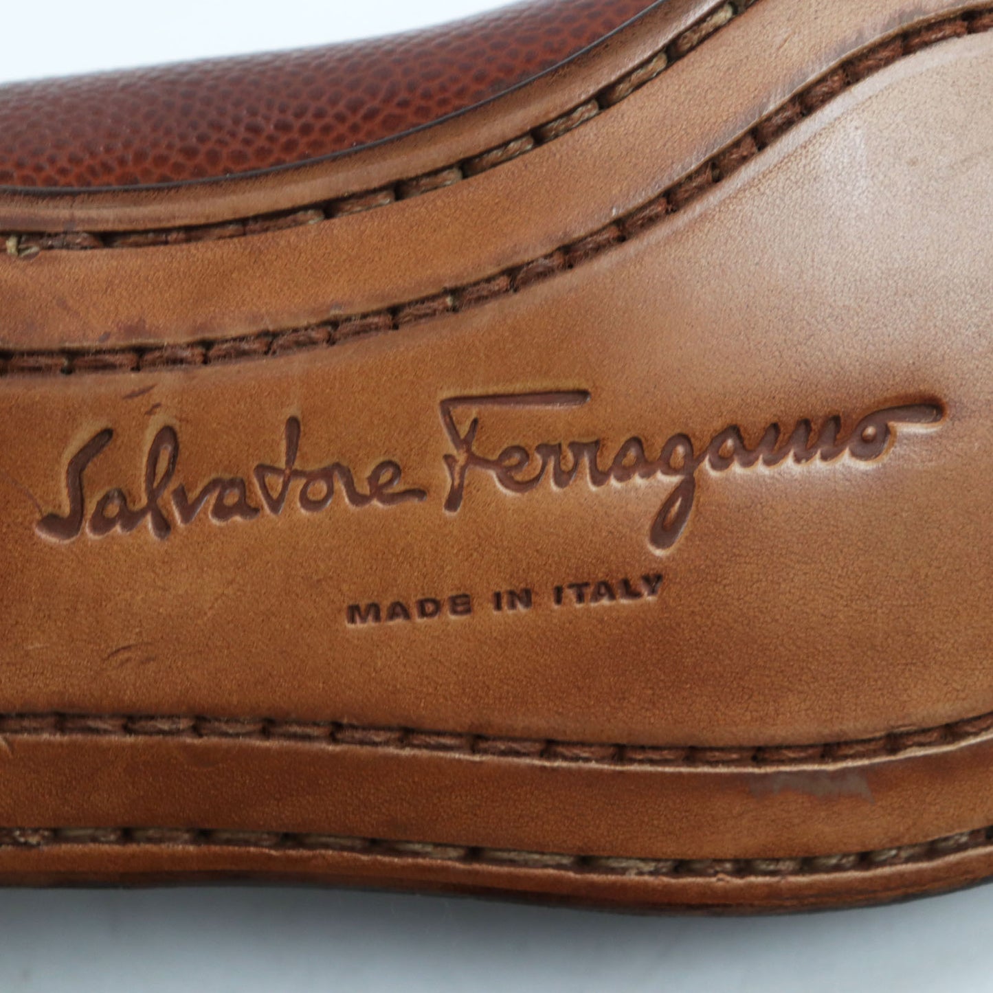 Salvatore Ferragamo loafers leather Brown PIETRO 8.5