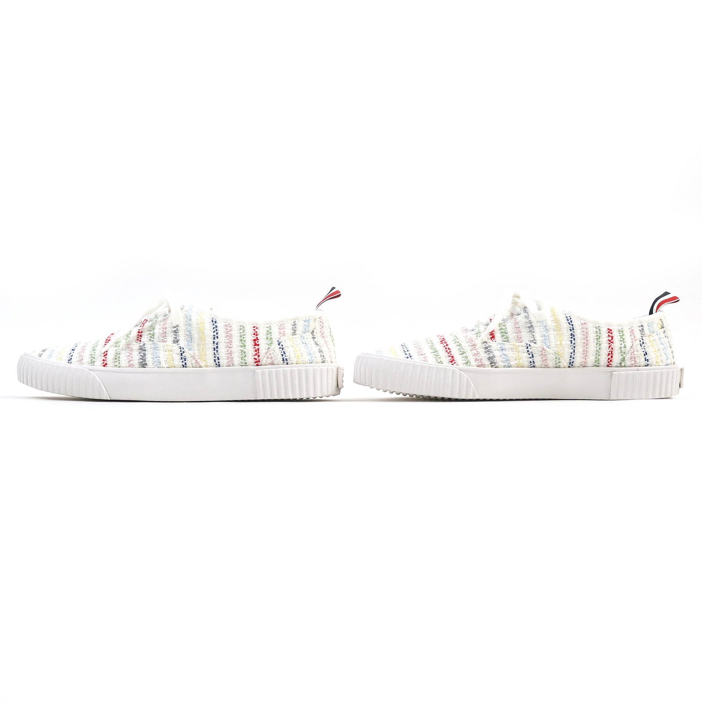 THOM BROWNE Low cut sneakers tweed White multicolor 8