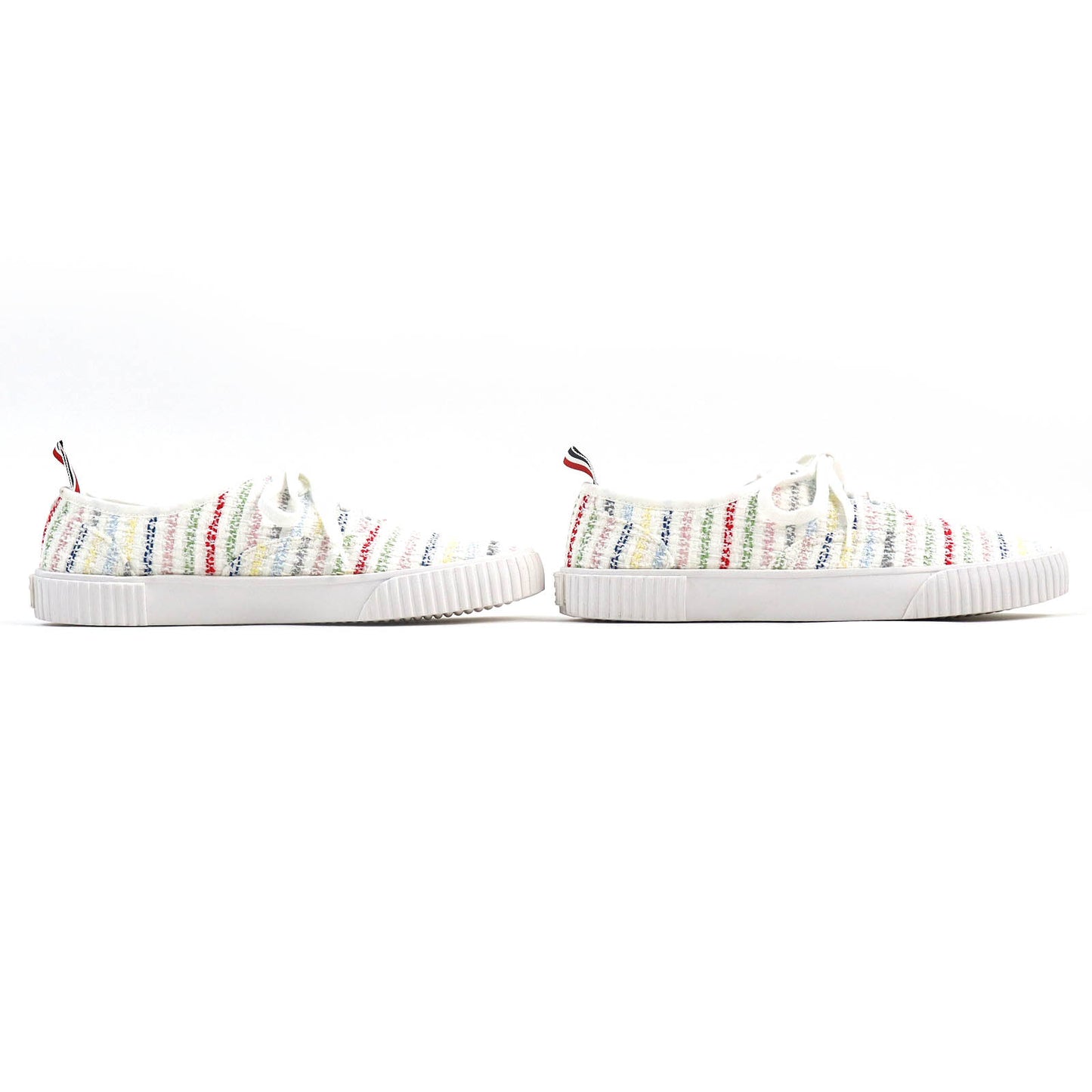 THOM BROWNE Low cut sneakers tweed White multicolor 8