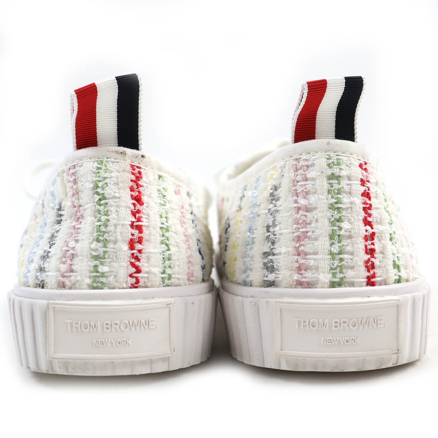 THOM BROWNE Low cut sneakers tweed White multicolor 8