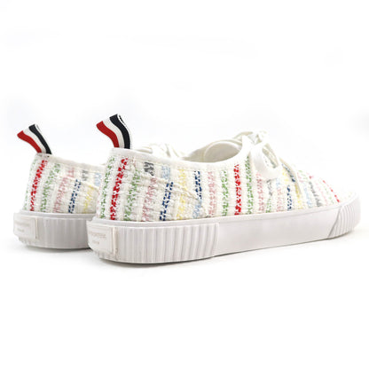 THOM BROWNE Low cut sneakers tweed White multicolor 8