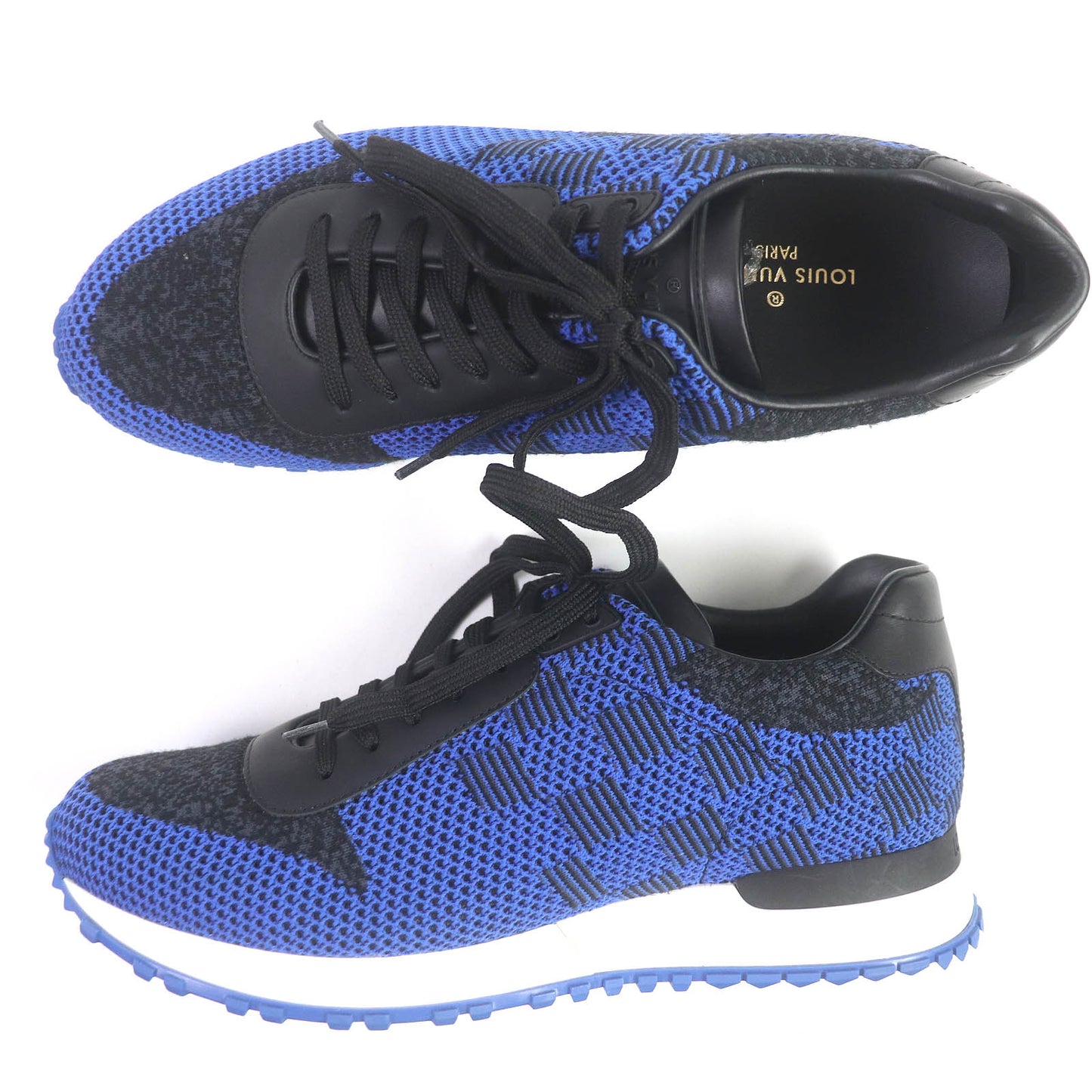 LOUIS VUITTON Low cut sneakers fabric blue-black LV Runaway Line 5