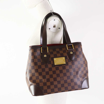 LOUIS VUITTON Tote Bag N51205 Damier canvas leather Brown type Hamstead PM