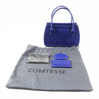 COMTESSE Handbag Horsehair Leather blue