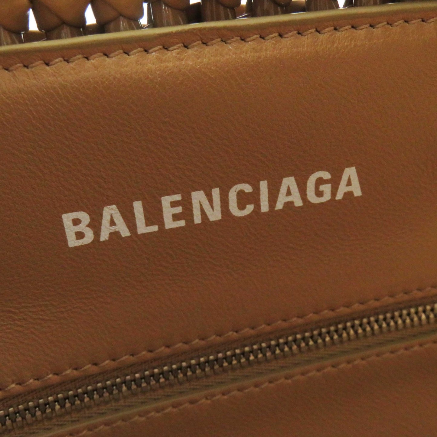 BALENCIAGA Handbag 671342 enamel beige Bistro XS