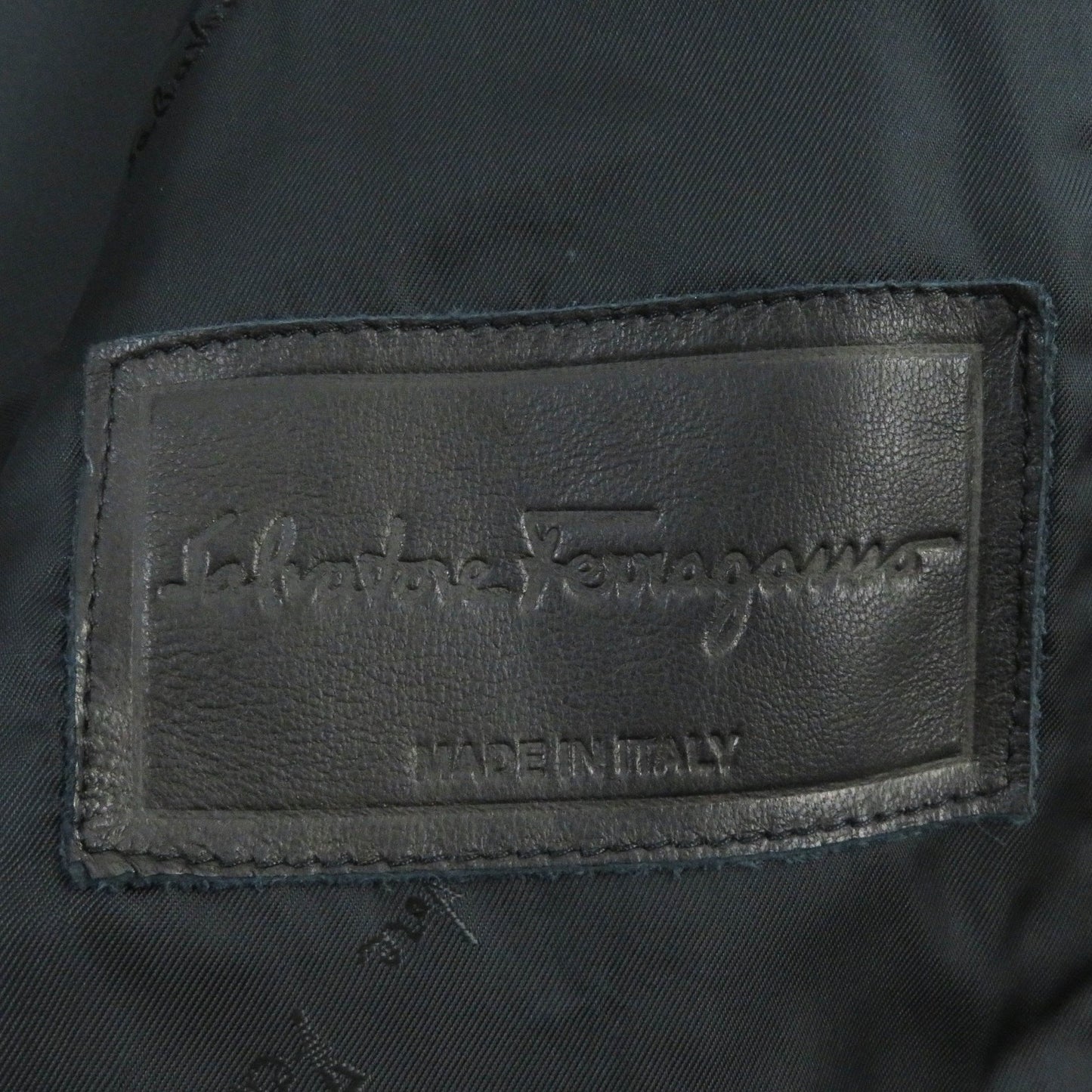 Salvatore Ferragamo tailored jacket Lamb leather black 50