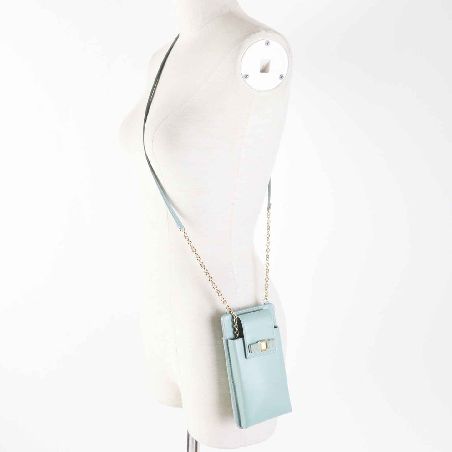 Salvatore Ferragamo Shoulder Bag 22 0381 leather Light blue