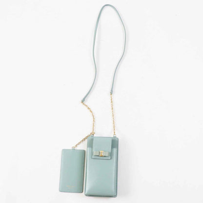 Salvatore Ferragamo Shoulder Bag 22 0381 leather Light blue