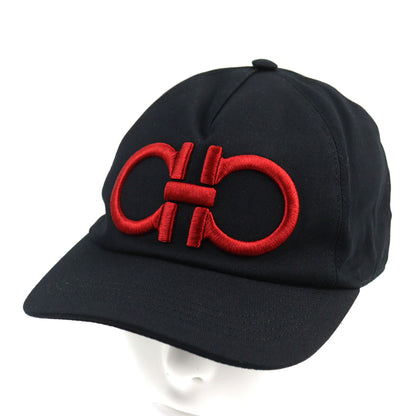 Salvatore Ferragamo cap cotton Black red