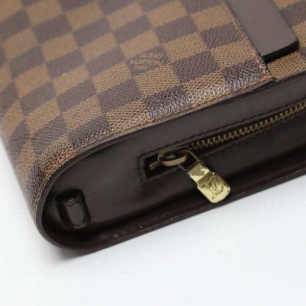 LOUIS VUITTON business bag N51993 Damier canvas Brown Clutch bag Damier Ebene Saint Louis mens Used Authentic