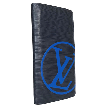 LOUIS VUITTON Long Wallet Purse  M67911 Epi Leather Blue Marine Portefeuille Plaza LV Circle