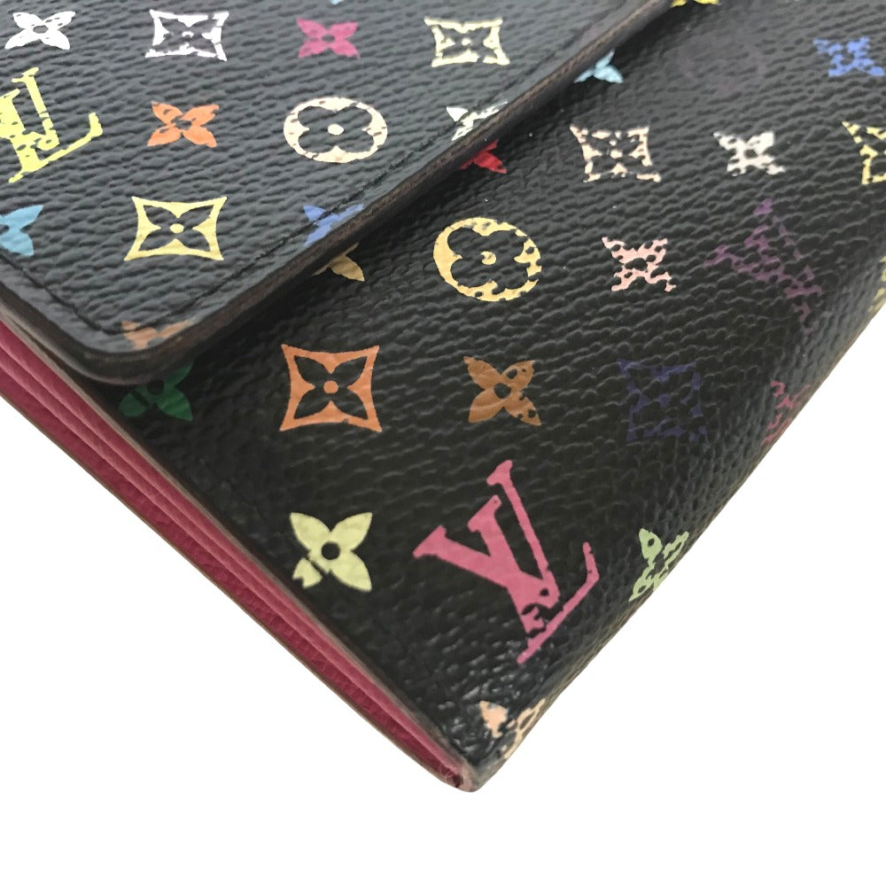 LOUIS VUITTON Long Wallet Purse M93747 Monogram multicolor black multi Portefeuille Sarah