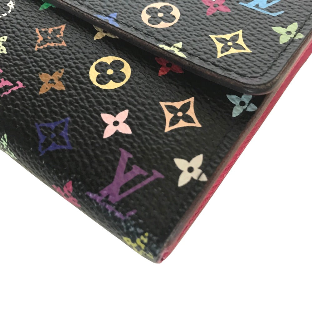 LOUIS VUITTON Long Wallet Purse M93747 Monogram multicolor black multi Portefeuille Sarah