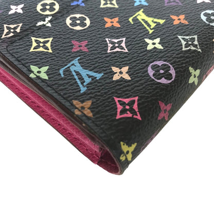 LOUIS VUITTON Long Wallet Purse M93747 Monogram multicolor black multi Portefeuille Sarah