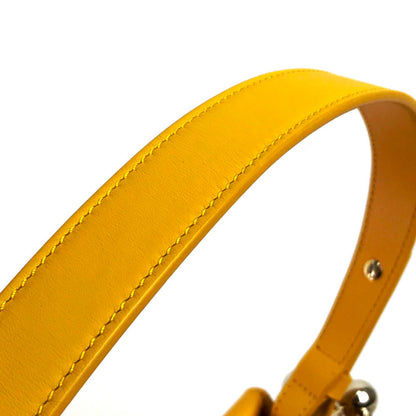 Christian Louboutin Handbag leather yellow Shoulder Bag Mini Tote passage messenger Women Used Authentic