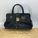 LOUIS VUITTON Handbag M91805 Suhari leather black Suhari Angenu PM Women Used Authentic