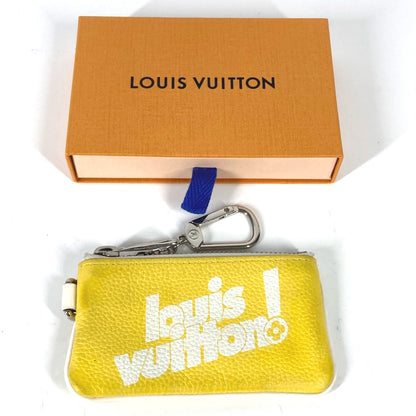 LOUIS VUITTON Coin case M80845 leather yellow Everyday LV Pochette Cre mens Used Authentic