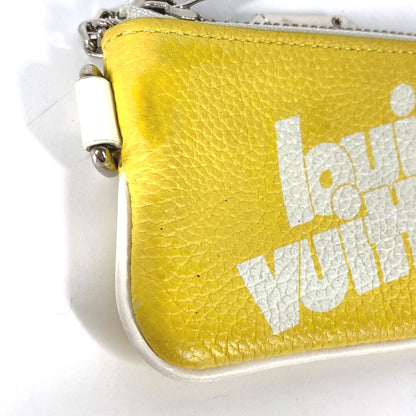 LOUIS VUITTON Coin case M80845 leather yellow Everyday LV Pochette Cre mens Used Authentic