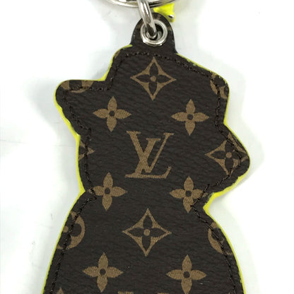 LOUIS VUITTON key ring MP2922 leather multicolor LV Friends Monogram Porto Cre LV Scarecrow mens Used Authentic