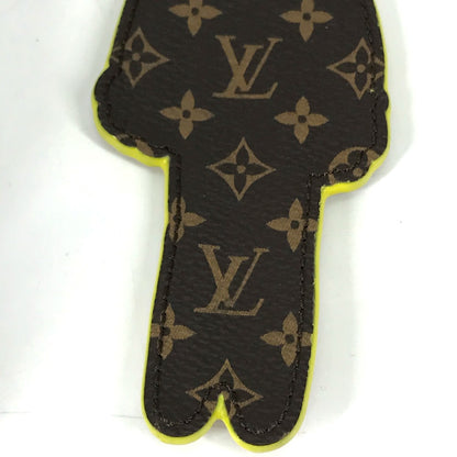 LOUIS VUITTON key ring MP2922 leather multicolor LV Friends Monogram Porto Cre LV Scarecrow mens Used Authentic