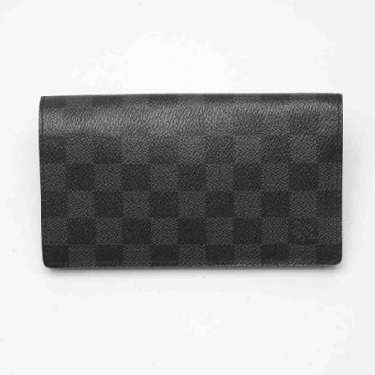 LOUIS VUITTON Long Wallet Purse N63116 Damier canvas Damier Graphite Damier Graphite Portefeuille Columbus mens Used Authentic