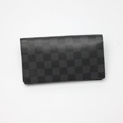 LOUIS VUITTON Long Wallet Purse N63116 Damier canvas Damier Graphite Damier Graphite Portefeuille Columbus mens Used Authentic