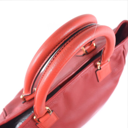 LOEWE Handbag 318.32.C86 leather Red COWHIDE PIEL VACUNA 2WAYShoulder Women Used Authentic