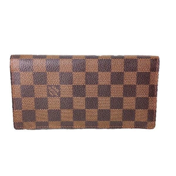 LOUIS VUITTON Bill Compartment N62228 Damier canvas Brown Portefeuille Ron Damier mens Used Authentic