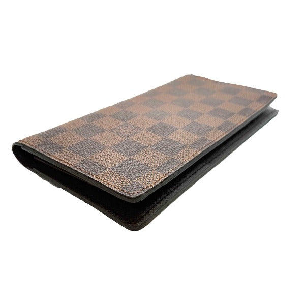 LOUIS VUITTON Bill Compartment N62228 Damier canvas Brown Portefeuille Ron Damier mens Used Authentic