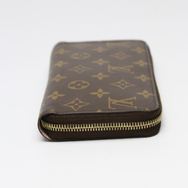 LOUIS VUITTON Long Wallet Purse M41894 Monogram canvas Rose valerine Zippy wallet Monogram Zip Around Women Used Authentic