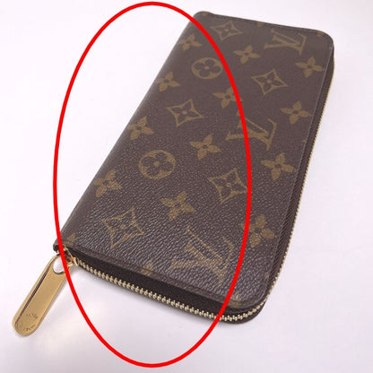 LOUIS VUITTON Long Wallet Purse M41895 Monogram canvas Fuchsia Zip Around Monogram Zippy wallet unisex(Unisex) Used Authentic