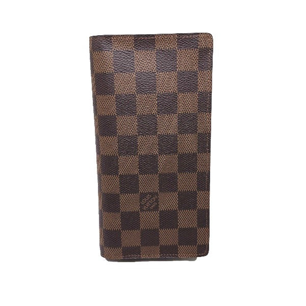 LOUIS VUITTON Bifold Wallet N60017 Damier canvas Brown Wallet with card pocket Damier Portefeuille Blaza mens(Unisex) Used Authentic