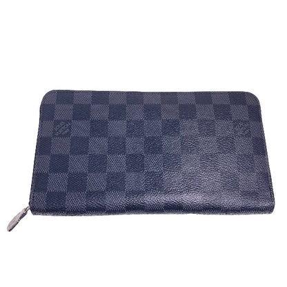 LOUIS VUITTON Long Wallet Purse N60111 Damier Grafitto Canvas Graphite Damier Graphite Zippy Organizer NM mens Used Authentic