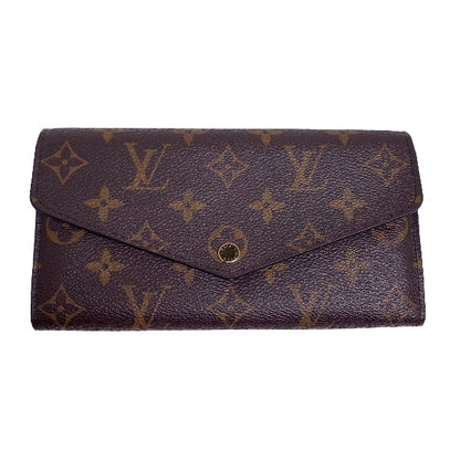 LOUIS VUITTON Long Wallet Purse M60531 Monogram canvas Brown Monogram Portefeuille Sara Women Used Authentic