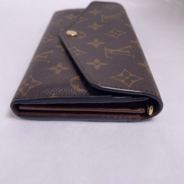 LOUIS VUITTON Long Wallet Purse M60531 Monogram canvas Brown Monogram Portefeuille Sara Women Used Authentic