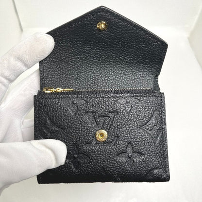 LOUIS VUITTON Tri-fold wallet M62935 Monogram Ann Platt Noir Coin purse with Card Case Monogram Unplant Portefeuille Zoe Women Used Authentic