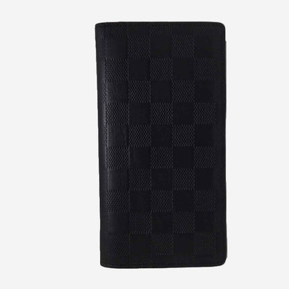 LOUIS VUITTON Long Wallet Purse N63010 Damier canvas black Bifold Walletlong wallet Anfini Portefeuille Blaza mens Used Authentic