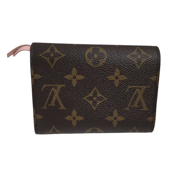 LOUIS VUITTON Coin case M62360 Monogram canvas Rose Valerie Coin purse with Card Case Monogram Portefeuille Victorine Women Used Authentic