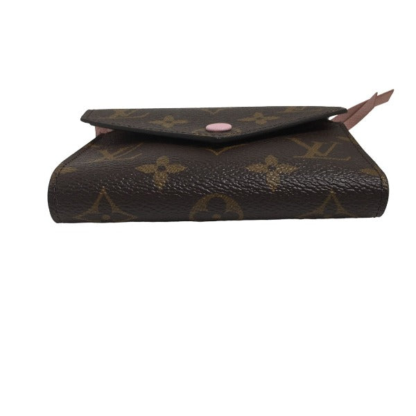 LOUIS VUITTON Coin case M62360 Monogram canvas Rose Valerie Coin purse with Card Case Monogram Portefeuille Victorine Women Used Authentic