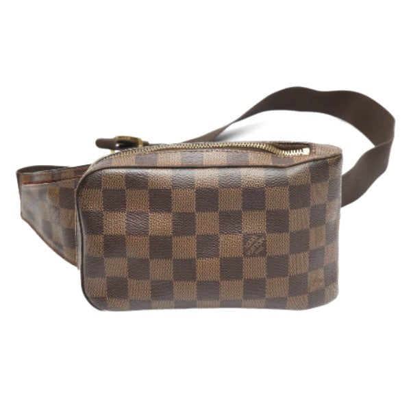 LOUIS VUITTON Sling bag N51994 Damier canvas, leather Brown Waist pouch Damier Geronimos unisex(Unisex) Used Authentic