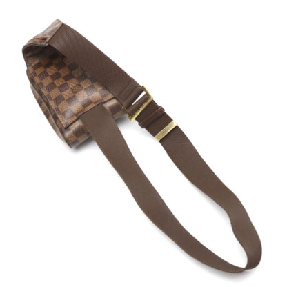 LOUIS VUITTON Sling bag N51994 Damier canvas, leather Brown Waist pouch Damier Geronimos unisex(Unisex) Used Authentic