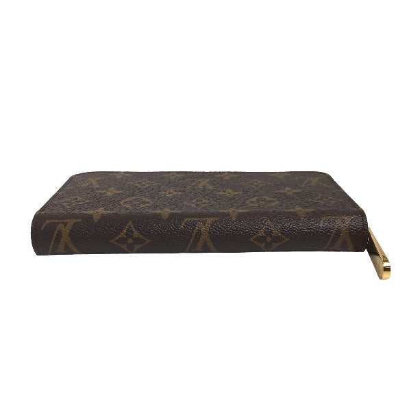 LOUIS VUITTON Long Wallet Purse M42616 Monogram canvas Brown Long Wallet Purse Monogram Zip Around unisex(Unisex) Used Authentic