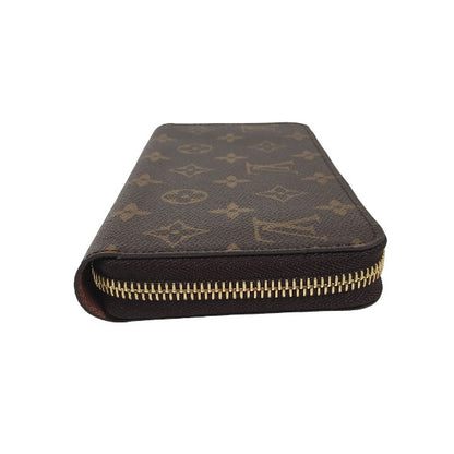 LOUIS VUITTON Long Wallet Purse M42616 Monogram canvas Brown Long Wallet Purse Monogram Zip Around unisex(Unisex) Used Authentic